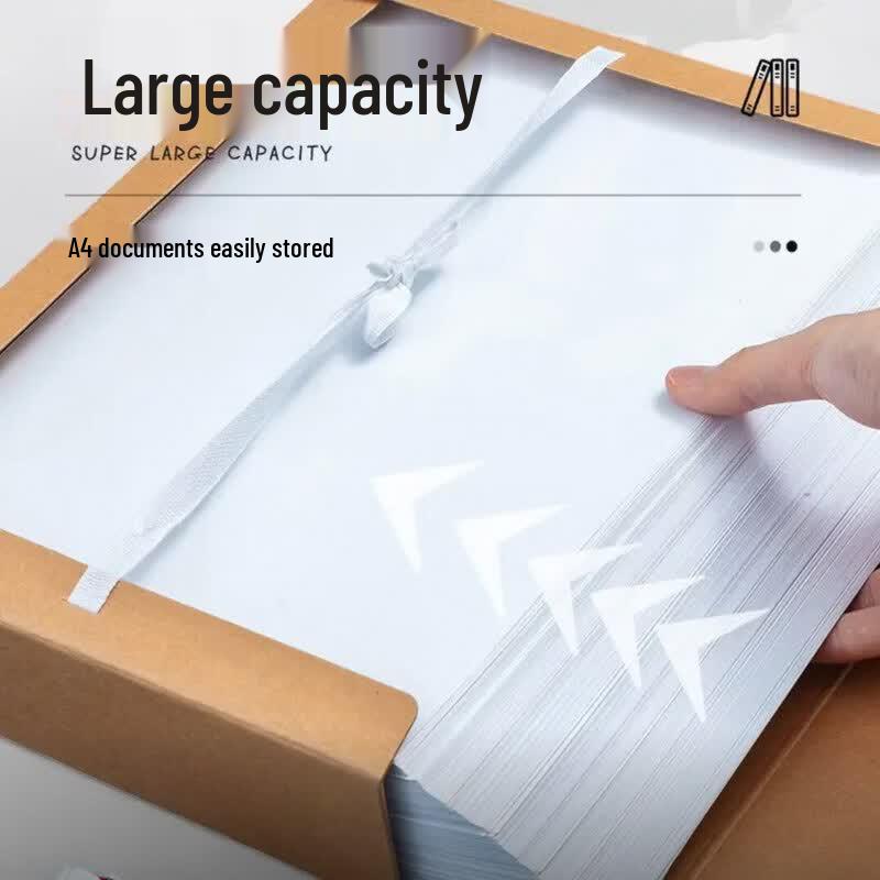 Tuojin 30mm Thick Kraft Paper Financial File Boxes (10-Pack)
