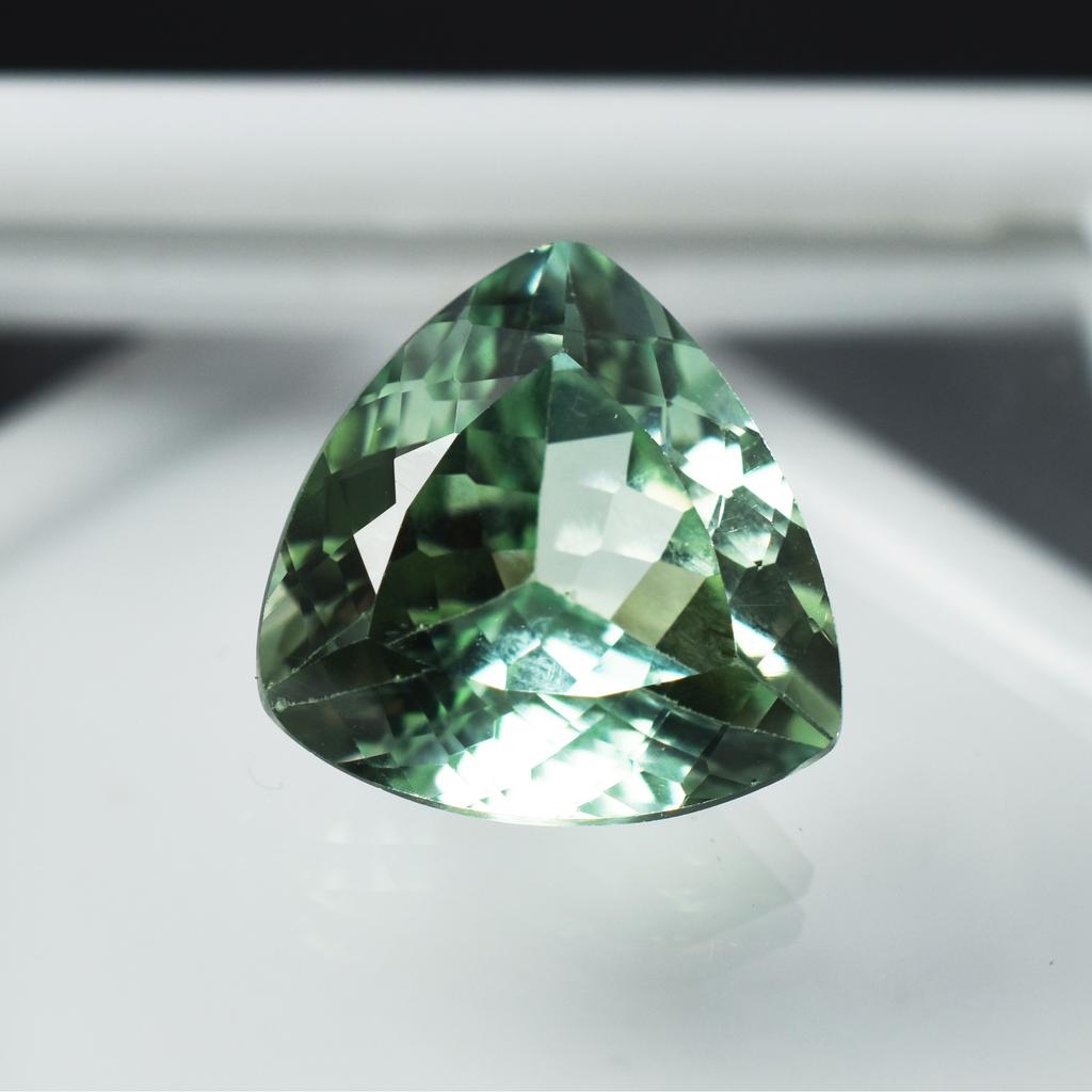 Natural Bluish Green Sapphire Loose Gemstone Trillion Cut 7.80 ct Ring September Birthday Birthstone