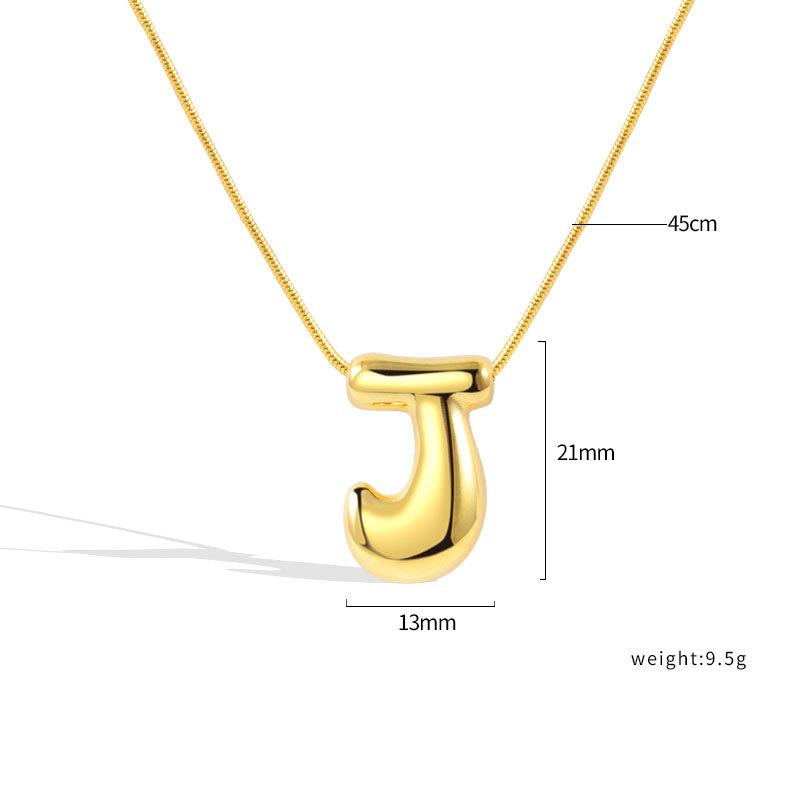 VENTFILLE 925 Sterling Silver 26 Letters Necklace For Women Gift Smooth Cute Balloon Jewelry Accessories Dropshipping Wholesale
