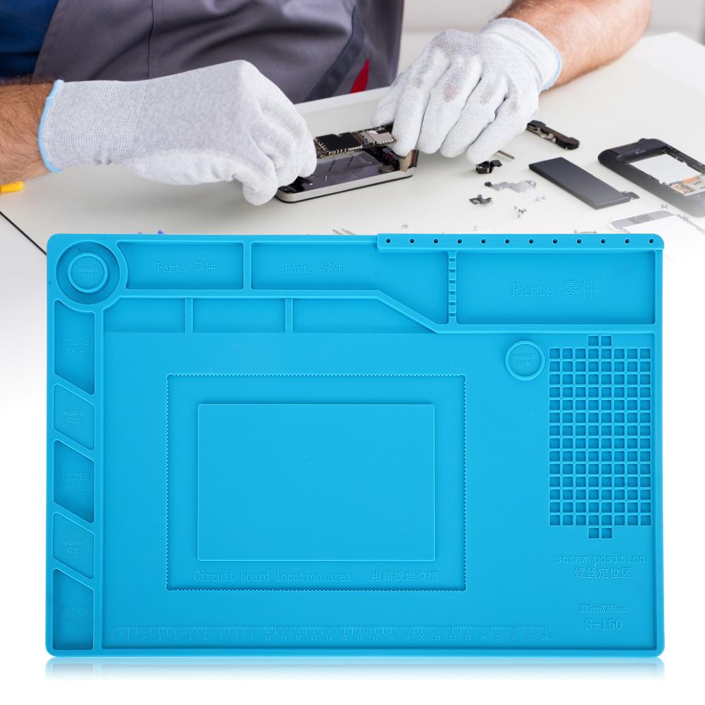 Heat Insulation Repairing Silicone High Temperature Resistance Mat with Magnetic Grooves