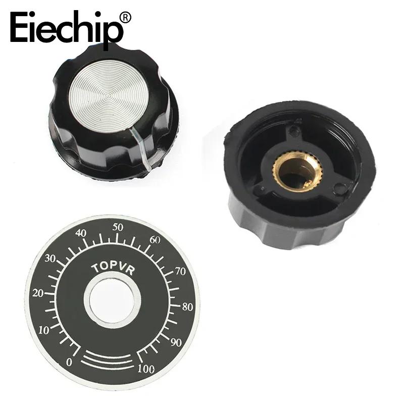 

1 набір ручок потенціометра 6 мм MF-A03 ручка циферблата + MF-A03 бакелітова ручка зі шкалою Цифрові ваги