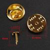 50 Jeux Broches Attaches Bouton Fermoir Papillon Support Badge à Pression Attache Broche Clou Attaches pour Bijoux DIY