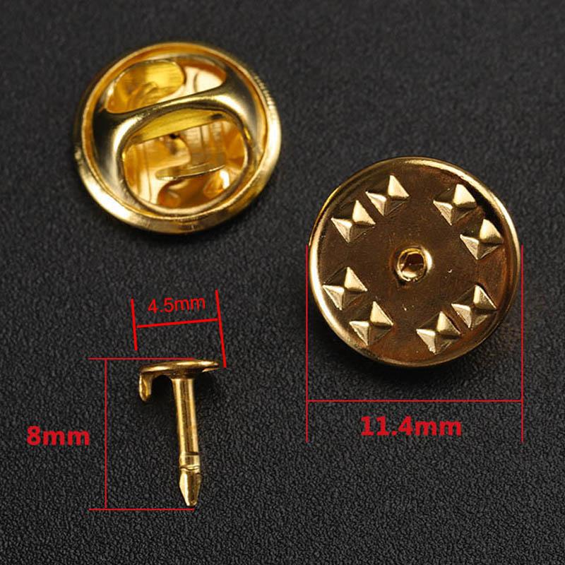 50 Jeux Broches Attaches Bouton Fermoir Papillon Support Badge à Pression Attache Broche Clou Attaches pour Bijoux DIY