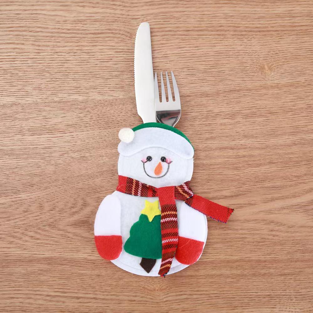 

Christmas Table Décor: Santa & Snowman Cutlery and Wine Bottle Sets