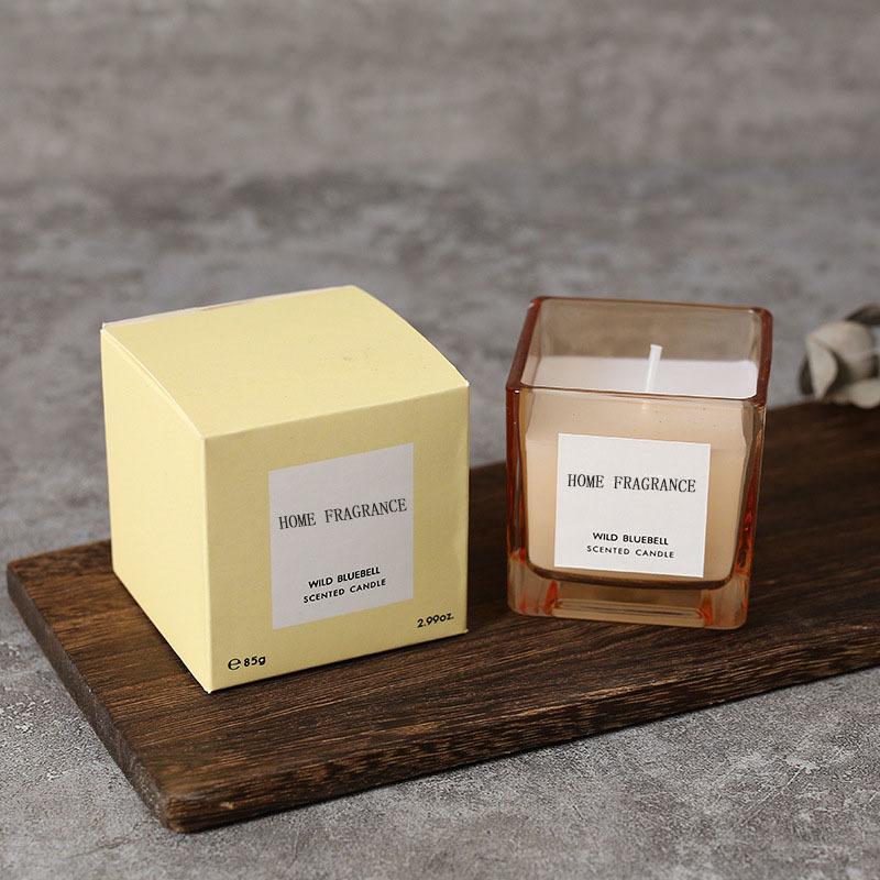 Four-color Square Cup, Scented Candle, Souvenir, Soy Wax, Pouring Candle Lamp