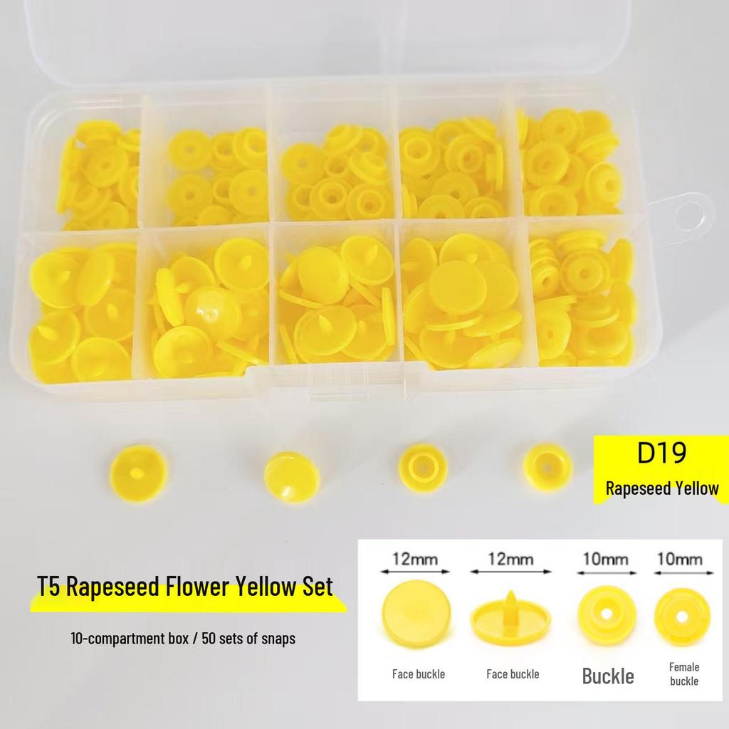 120-Piece Snap Fastener Installation Tool Set with Colorful Resin Buttons and Hand Press Pliers