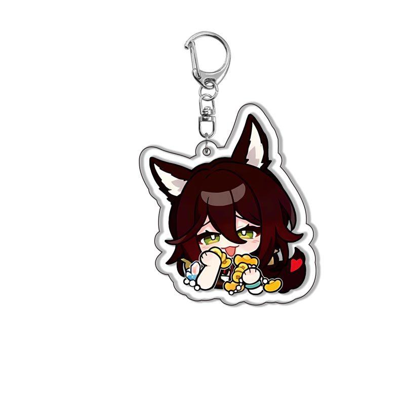 Acrylic Keychains Honkai Star Rail Tingyun Elysia Asta Herta Jing Yuan March 7th Yanqing Key Chain A String Bag Backpack Pendant