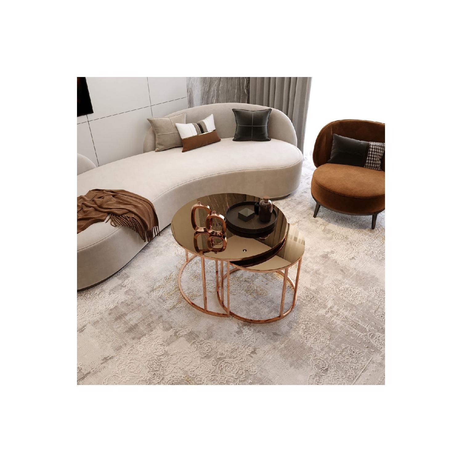 

Yavlu Coffee Table Bronze Leg Bronze Mirror