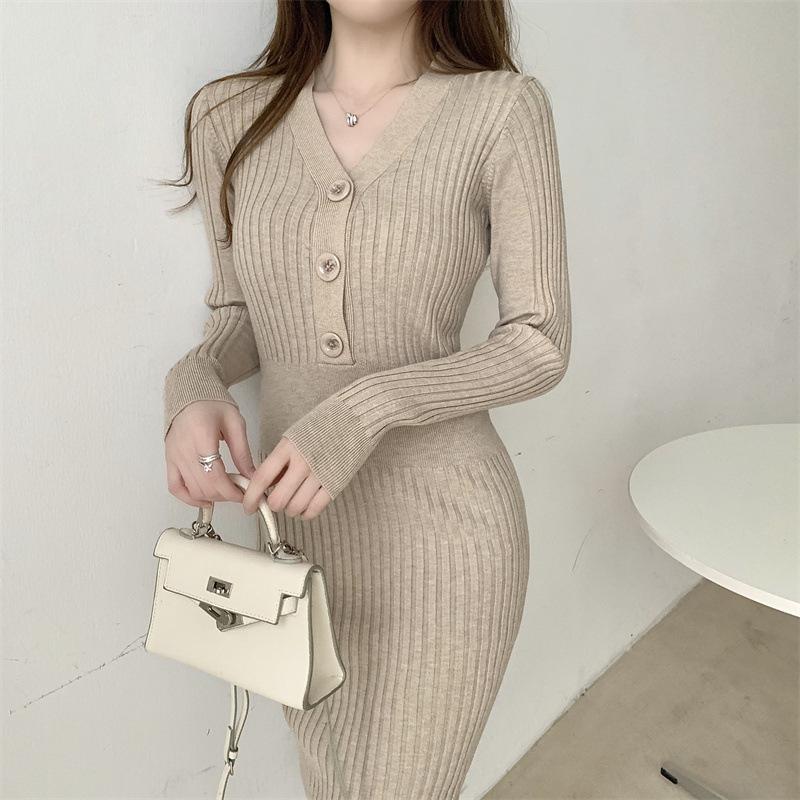 

Юбка миди Pre-fall Temperament V-образный вырез Light Ripe Wind Apricot Slim Base Юбка трикотажная эластичная утягивающая ягодицы платье-обертка One Size хаки