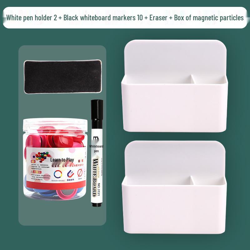 Large Capacity Magnetic Pen Holder for Whiteboards & Chalkboards, Wall-Mounted & Hangable.