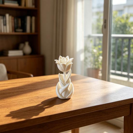 Office Ornament 3D Tulip Printed Figurine Integrated Shape Decorative Molding PLA Small