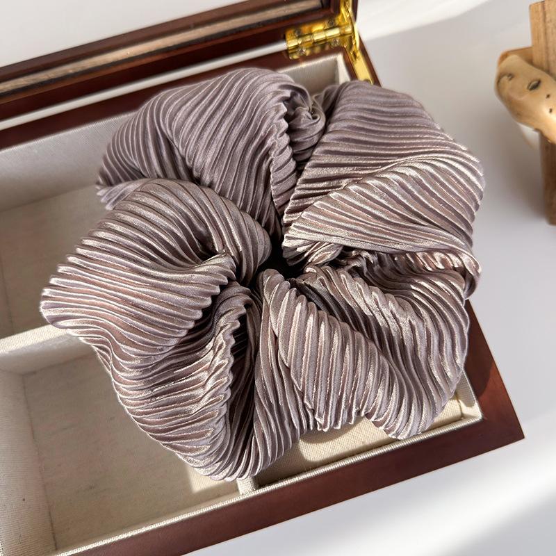 Seidig Cremig Glänzend Große Haargummis Vintage Sanft Einfarbig Haarband Stirnband für Frauen Mädchen Elegant Elastisches Haarband