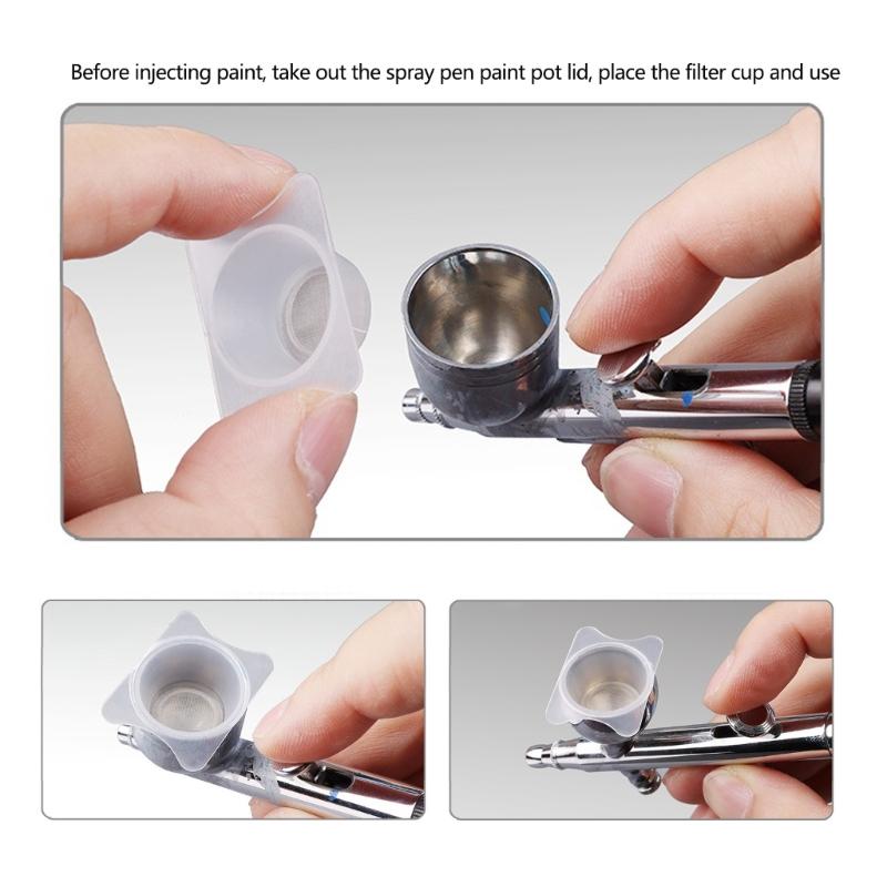 2 st filterkopp färgrengöringskopp modell airbrushtillbehör del färgrengöringskoppfilter för sprutpistoler verktygsersättning