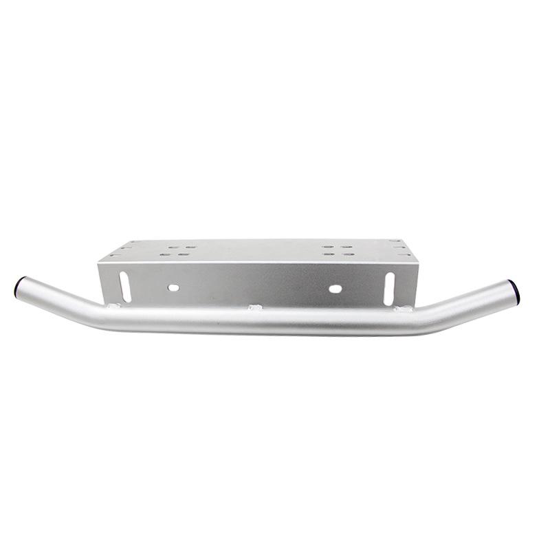 Universal Front Bumper License Plate & Spotlight Bracket with Metal Anti-Collision Bar for Off-Road Vehicles