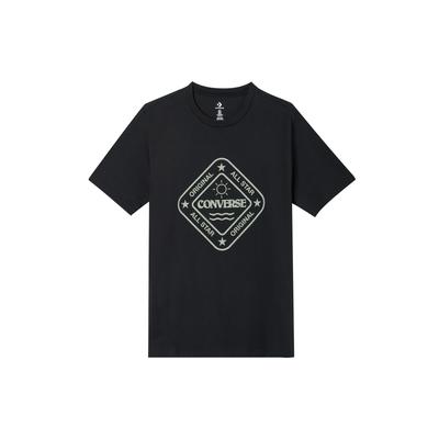 T Shirts Men's Black Crew Neck Moderate Straight Fit 10026529-A01