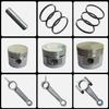 Accesorii compresor de aer Bama Fengli: Bielă pompă de aer, Arbore cotit cu piston, Chiulasă și Chiulasă motor.