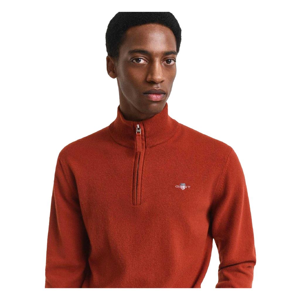 Gant Mens Lambswool Half Zip Jumper