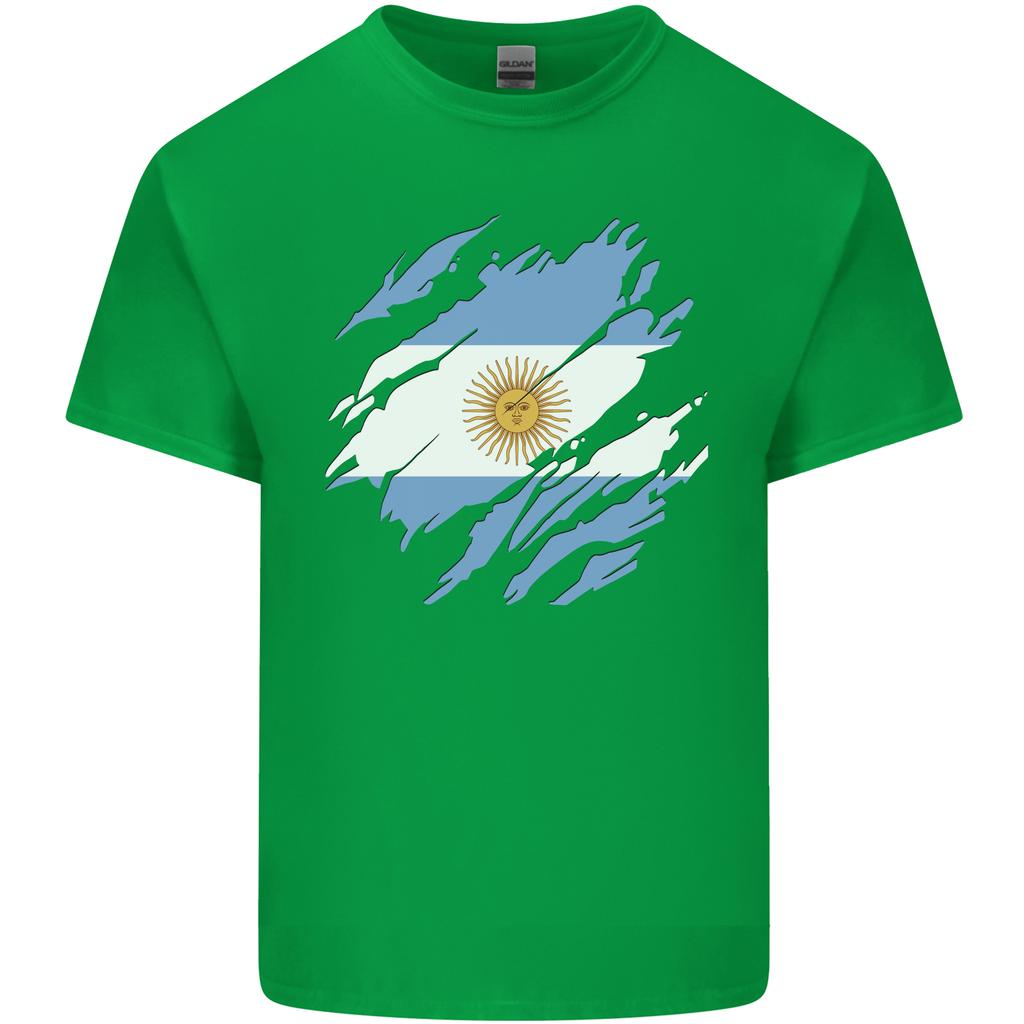 Torn Argentina Flag Argentinian Day Football Unisexs Light Cotton Tshirt