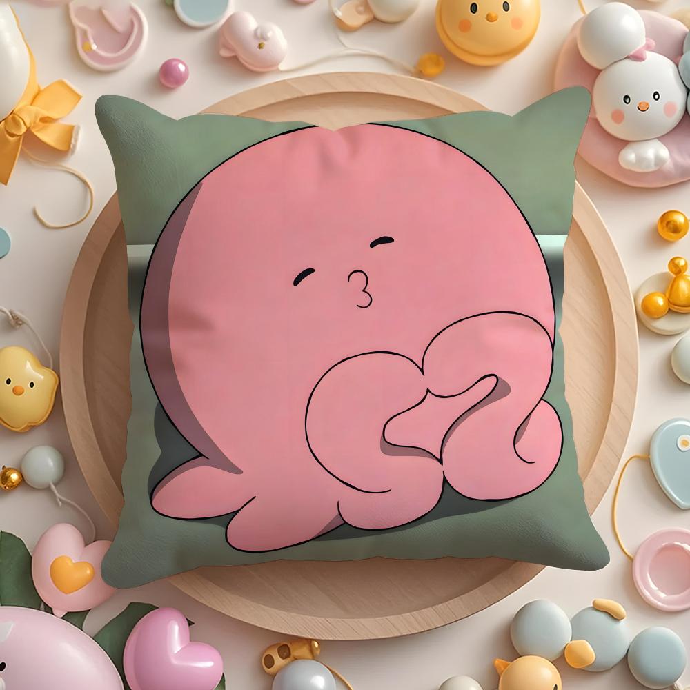 T-Takopi's Original AnimeSin Cushion Cover Home & Car Multi-Scene Pillow Cover - Reversible, Soft & Durable for Daily Use