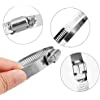 5pcs Stainless Steel 201 Hose Clamp 59~165mm Retractable Hose Clamp Fastener Worm Gear Hose Clamp Garden Water Connection