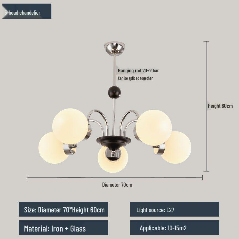 2025 Nordic Wabi-Sabi Chandelier: Mid-Century Bauhaus Style for Living Rooms & Dining Areas