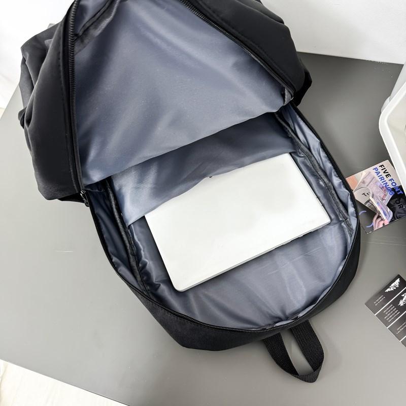 Letter Print Men's Backpack Women's Backpack Large Capacity Student Schoolbag