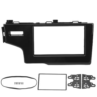 2DIN Auto Radio Stereo Paneel Centrale Bediening Audio Navigatie Vervanging voor Fit Jazz LHD UV Zwart 2013-2015