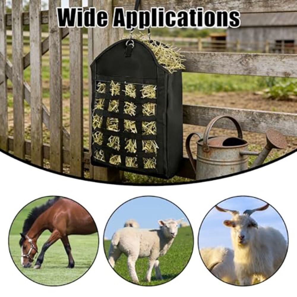 Portable Slow Feeding Hay Bag Front Mesh Hay Storage Bag New Farm Hay Feeder  Livestock