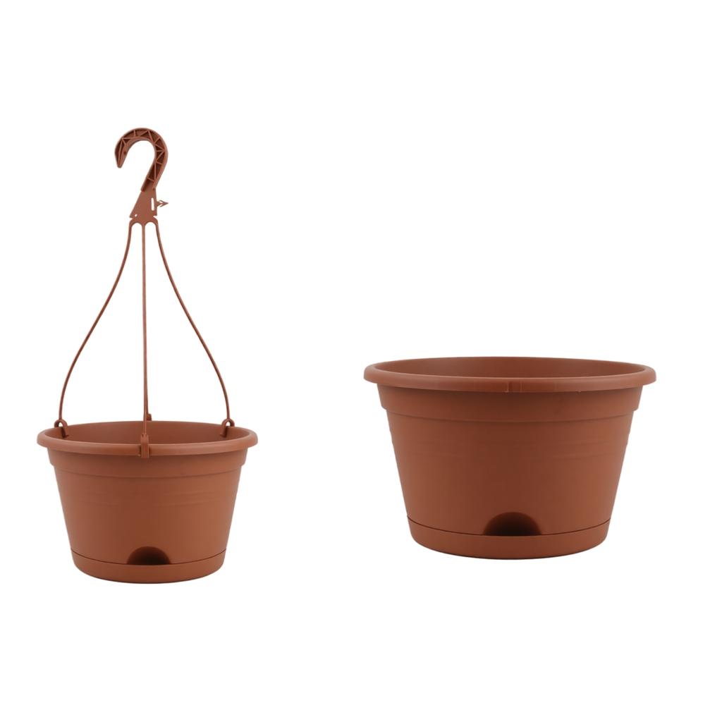 Pot de planteur suspendu en plastique avec crochet pour balcon et jardinage à la maison Pot à fleurs durable et léger adapté à une utilisation intérieure et extérieure