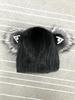 Autumn and winter new women's fur straw hat girls girls mink leather hat cat ears fox hair knitted hat ear hat