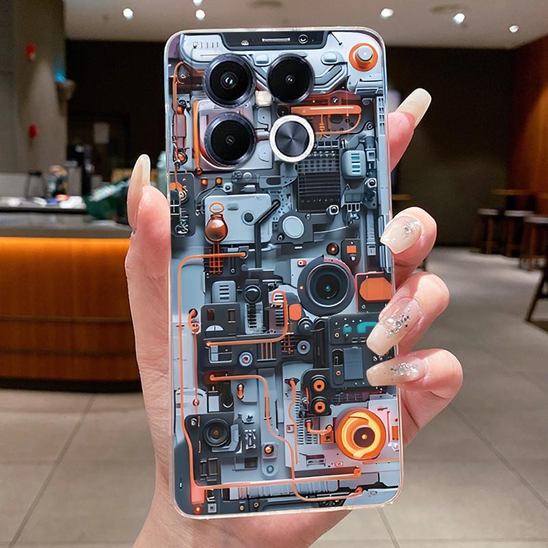 Unique Design Pattern Phone Case For Infinix Note 40 5G/X6851/X6852 Shockproof Soft Casing Soft TPU Transparent Back Cover