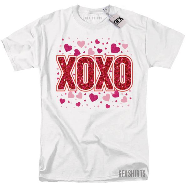 XOXO Shirt Hugs and Kisses Valentines Day Gift Funny T-shirt S