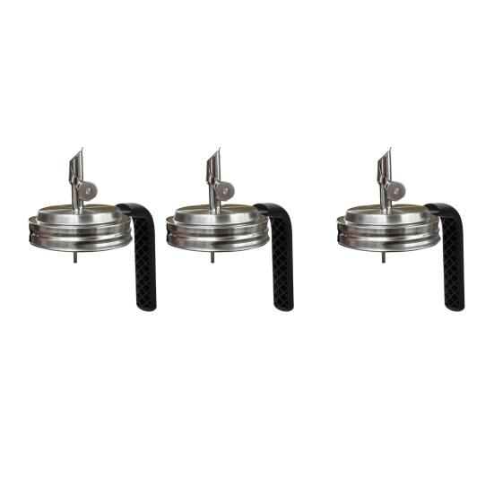 Mason Jar Pour Spout Lid for Ball Regular Mouth Jars Oil Dispenser Lid for Oil Vinegar Syrup Milk Stainless Steel Dust Caps