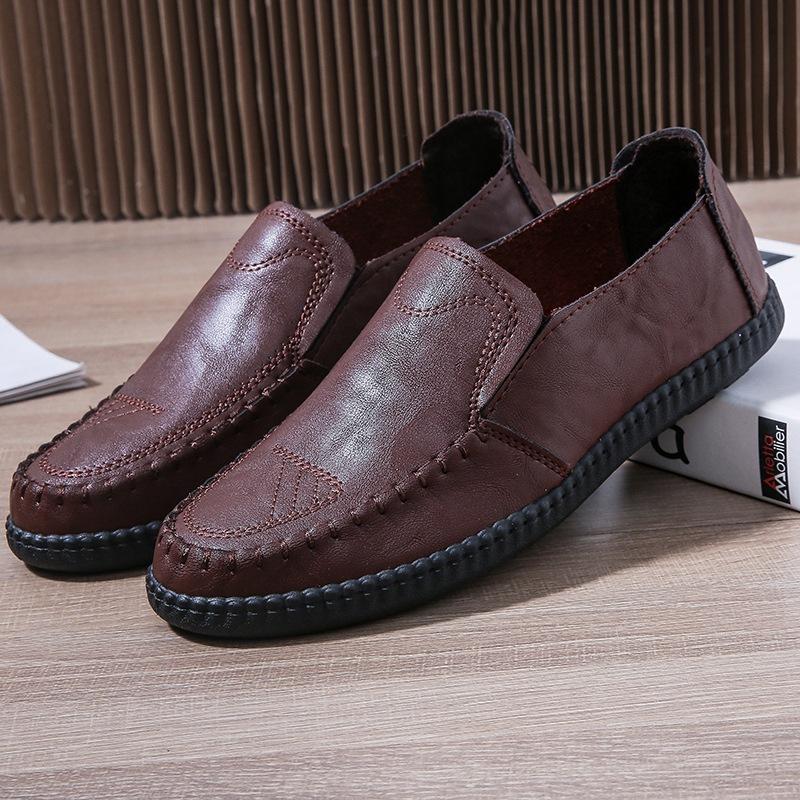 Business Leather Shoes Formal Leather Casual Shoes Sneakers Men Low Sleeve Slip-on Men Shoes Fashion Trend Men Leather Shoes