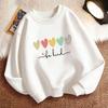 Be Kind Love Heart Colorful Children's Hoodie Sweatshirt Cute Harajuku Hoody Pullover Boys Girls Spring Casual Hoodies