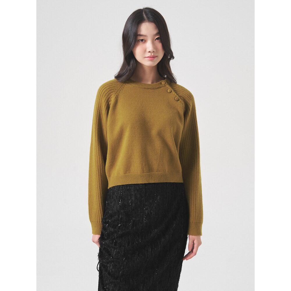 8seconds Button Point Pullover Olive