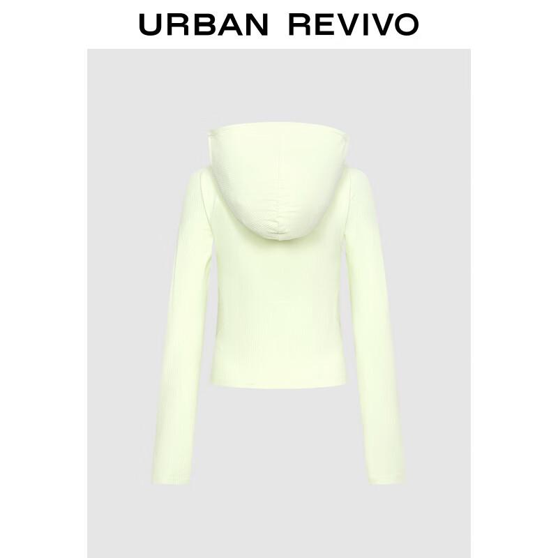 UR 2025 Spring Women's Short Drawstring Hooded Jacket