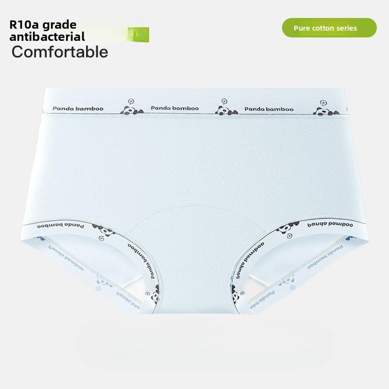 Female Spring and Autumn Letter Panda Cute Class A Pure Cotton 10A Antibacterial No Mark Mid-waist Breathable Briefs