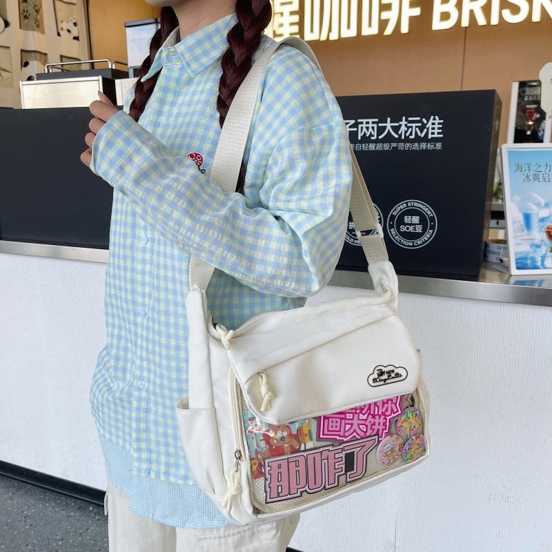 Japanese Pain Bag Women's Bag 2025 New Transparent Shoulder Bag Trendy Versatile Student Messenger Bag Large-capacity Messenger Bag