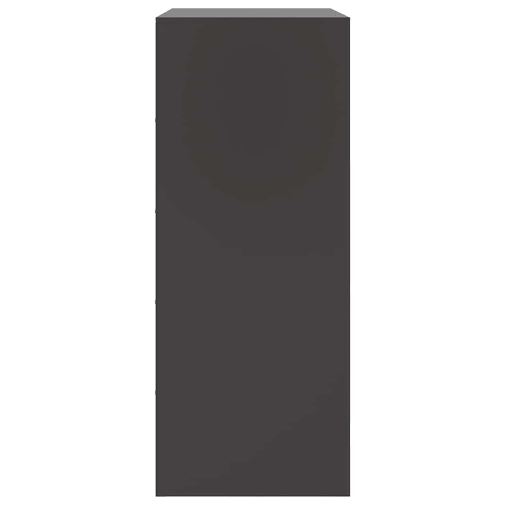 Vidaxl Szafka, Czarna, 67X39X95 Cm, Stal