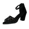 2024 New Style Fashionable Women's Sandals Versatile Solid Color Thick Heel Women's Sandals Open Toe Fish Mouth Shoes Zapatos
