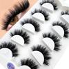 HBZGTLAD 5Pairs Faux 3D Mink Lashes Bulk Volume Fluffy Wispy Natural False Eyelashes Thick Dramatic Mink Lashes Maquiagem Makeup