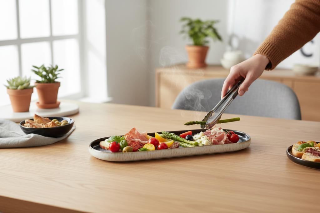 Ceramic Plate 40 Cm Luna Line Oval Large For Serving