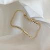 Vintage Gold Letter Bracelet For Women Minimalist Summer Jewelry Simple Elegant Friend Gift Boho Chic