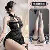Domila Sexy Lingerie Lace Temptation Retro Cheongsam Hot Hollow Back Lace-up Large Size Uniform