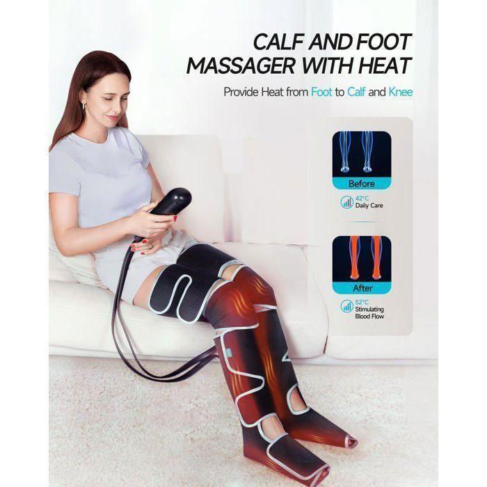 ALLJOY Leg Massager for Circulation, Gifts for Women Dad Mom, Leg Massager with Heat and Compression