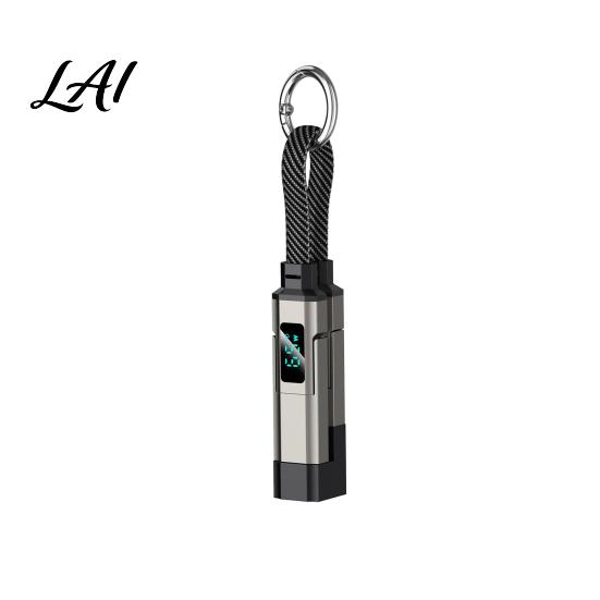 Fast Charging Data Cable 65W 4 in 1 Keychain Cable Office With чёрный