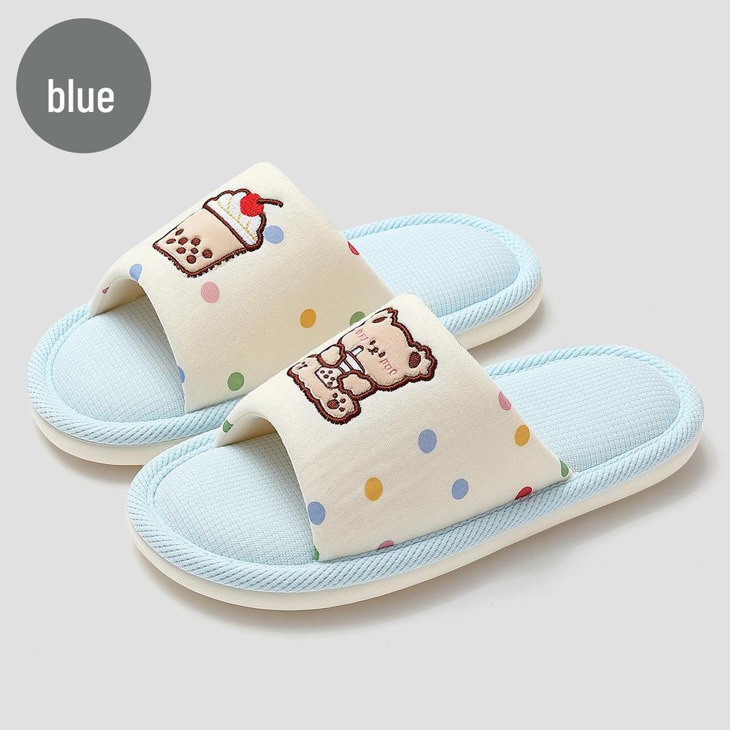 Summer Cute Bear Non-Slip Breathable Indoor Slippers for Women and Men