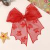 Halloween Bat Bow Hair Clips Bat Embroidery Lace Tulle Veil Gothic Hairpins Spooky Cosplay Hair Accessories For Women Girls
