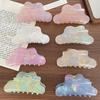 Iridescent Mermaid Claw Clip: Medium Acetate Hair Accessory for Women, Designed for Thin Hair